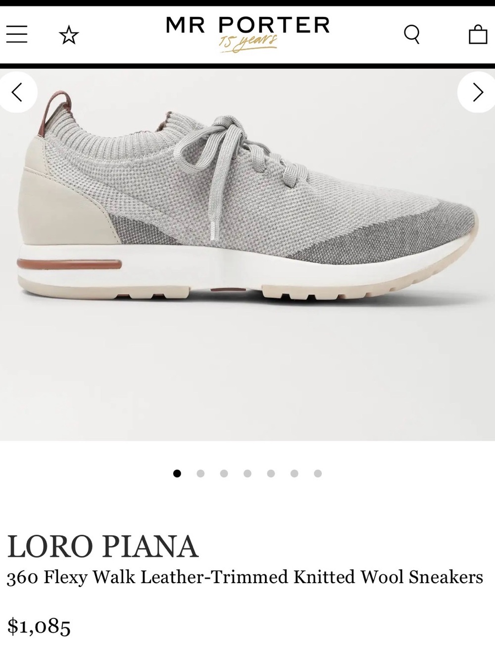 Loro Piana Men’s Wool Sneakers - US43